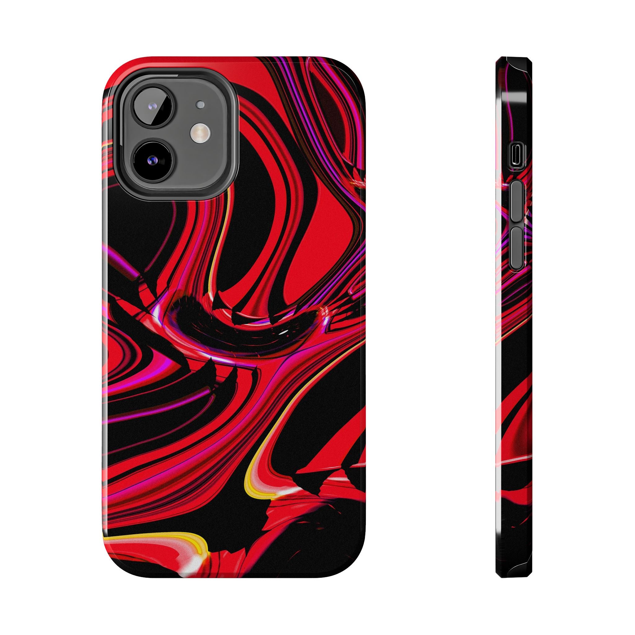 Red Liquid "Glitch" Abstract Case | DEVOR Exclusive