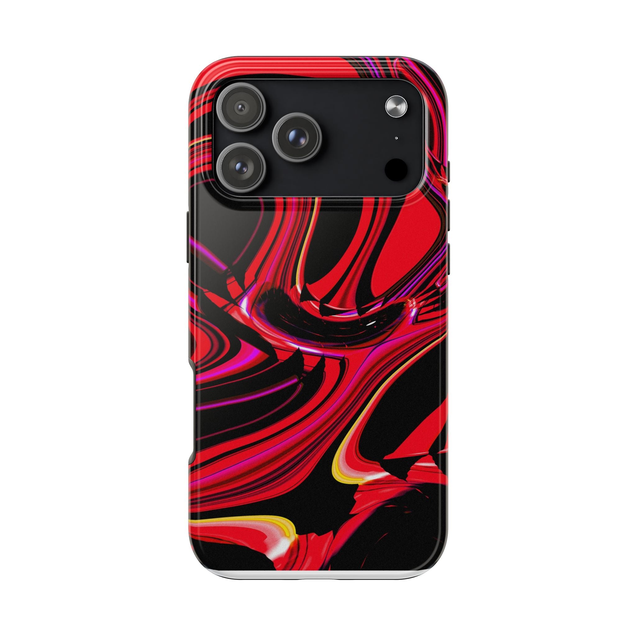 Red Liquid "Glitch" Abstract Case | DEVOR Exclusive