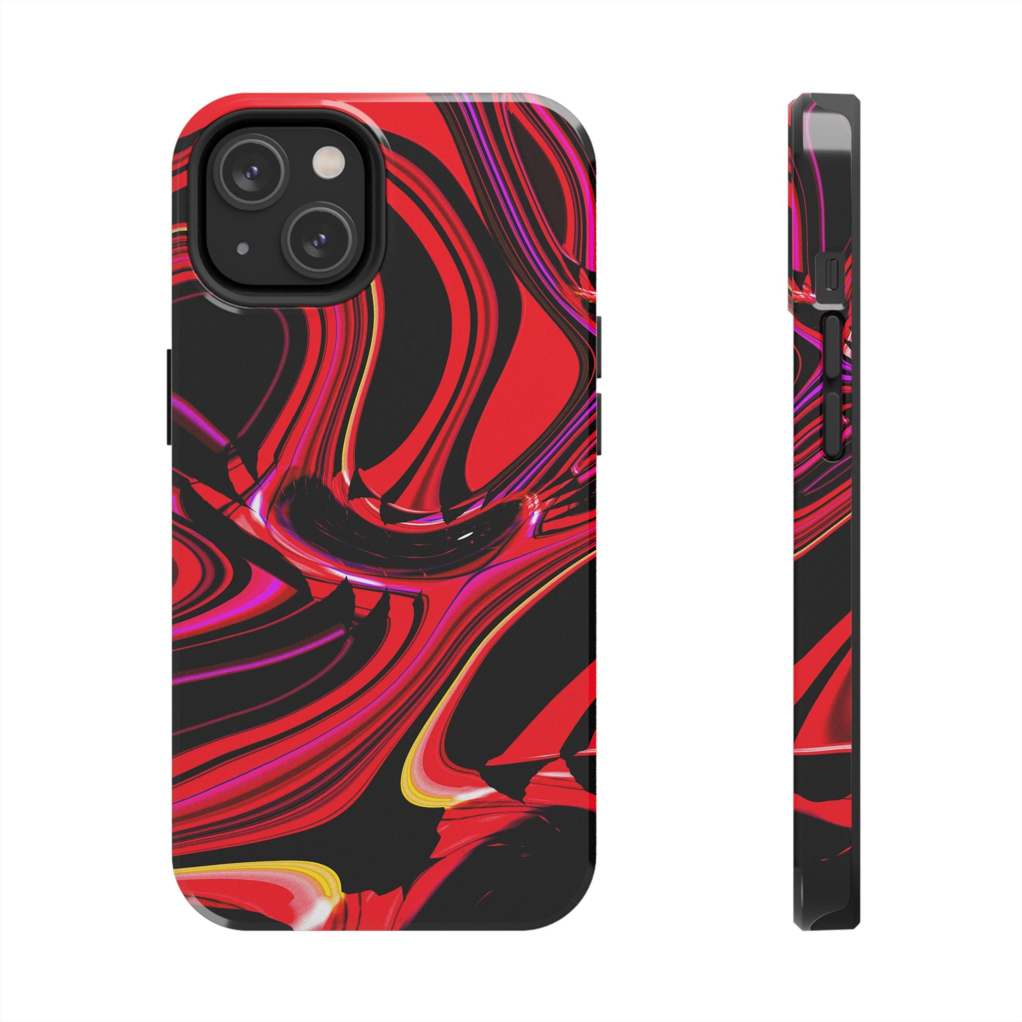 Red Liquid "Glitch" Abstract Case | DEVOR Exclusive