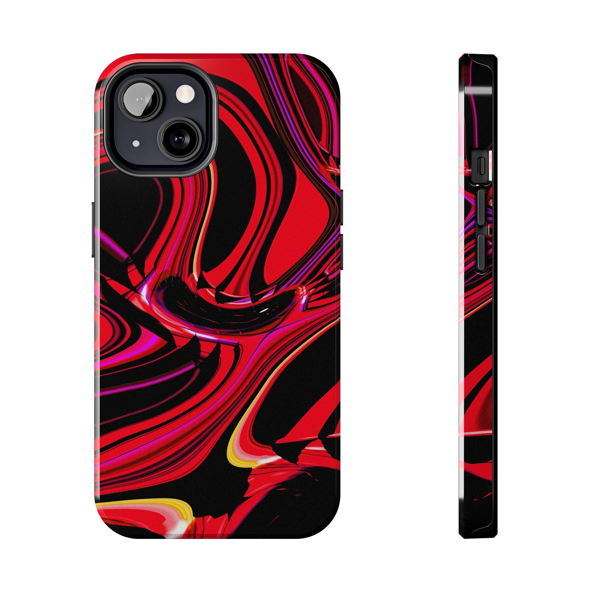 Red Liquid "Glitch" Abstract Case | DEVOR Exclusive