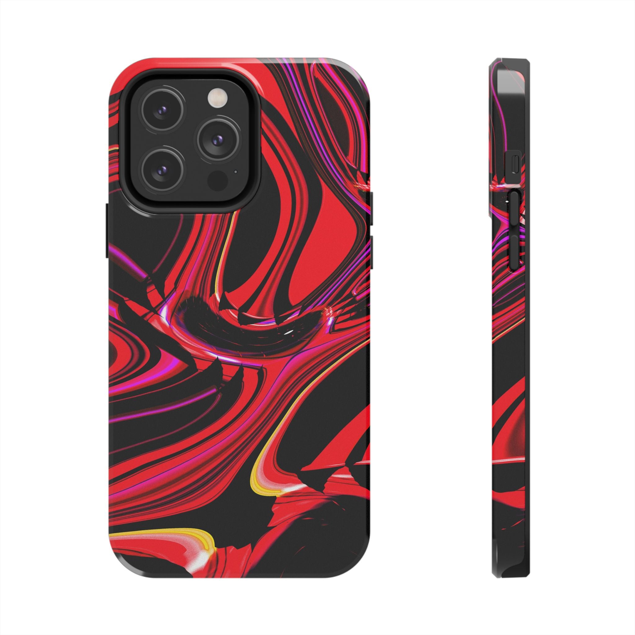 Red Liquid "Glitch" Abstract Case | DEVOR Exclusive