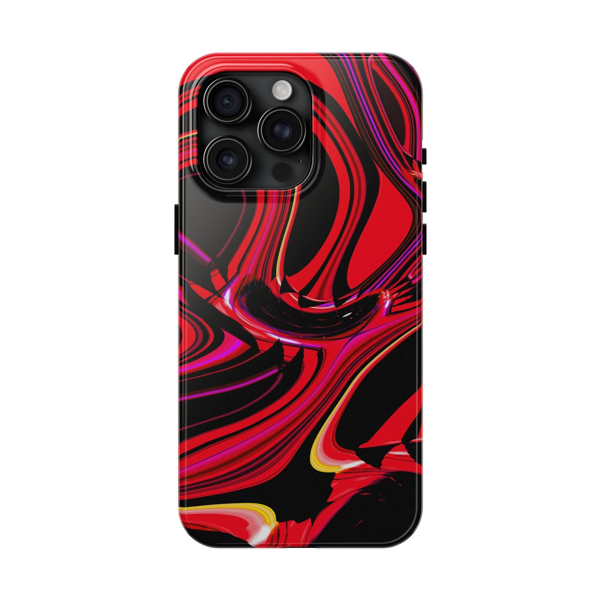 Red Liquid "Glitch" Abstract Case | DEVOR Exclusive